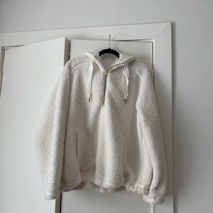 Cozy White Sherpa Hoodie